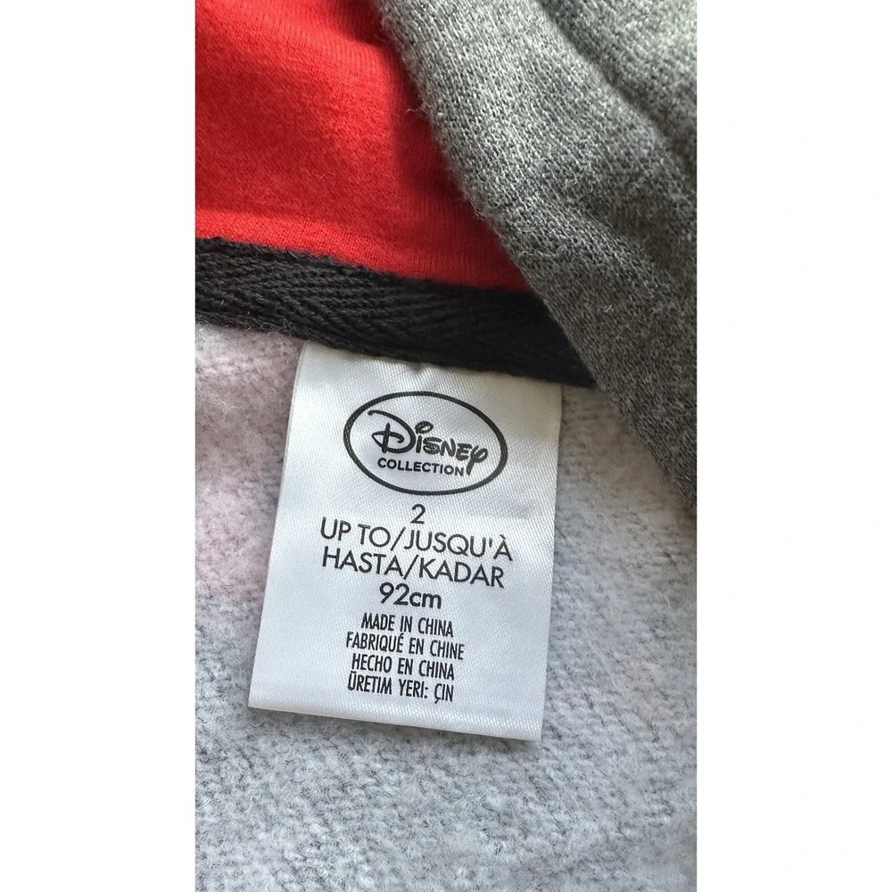 Cars Lightning McQueen Jacket Boys Small‎ 2t Gray Hooded Zip Disney Store